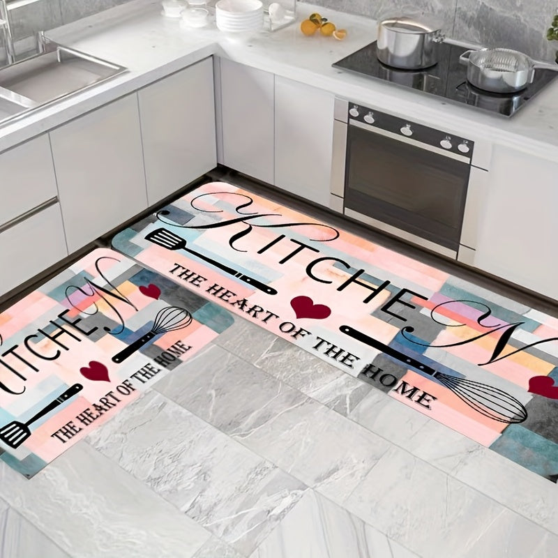 Anti Slip Absorbent Anti Fatigue Kitchen Rug Quick Dry Machine Washable Carpet