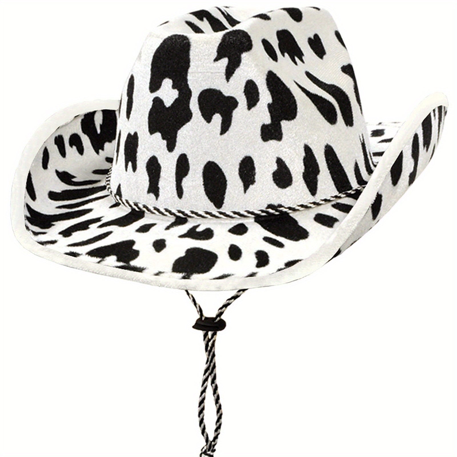 Cow Print Cowboy Hat One Size Fits Most People Print Hat