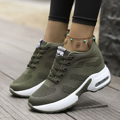 Women's Mesh Breathable Casual Shoes with Invisible Heightening Air Cushion