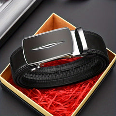Men's PU Leather Belt Automatic Buckle Pants Belt