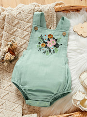 Baby Girls Embroidered Sleeveless Onesie Clothes
