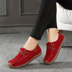 Women's Solid Loafers Lightweight Closed Toe Slip On Shoes