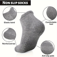 Breathable Non-slip Yoga Socks w/ Extra Grips for Barre Ballet Pilates Fitness