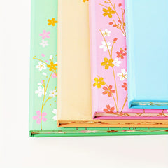 Four Seasons Journal Notebook A5 Size Golden Stamped Flower Border 100gsm 160pg
