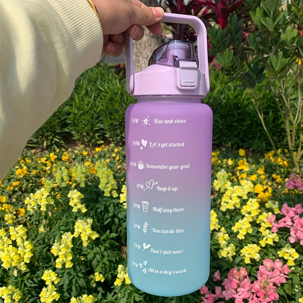3pc 300 750 2000ml Water Bottle Time Marker Leak Proof Gradient Sports Plastic