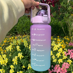 3pc 300 750 2000ml Water Bottle Time Marker Leak Proof Gradient Sports Plastic