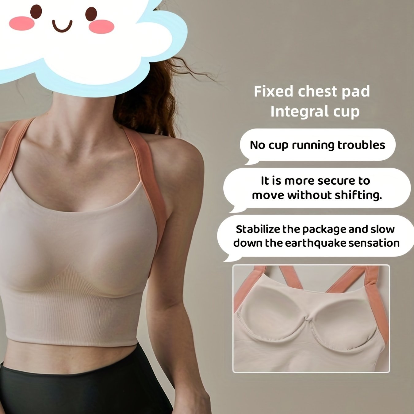 Stretchy Tank Top Criss Cross Back Yoga Fitness Sports Bra