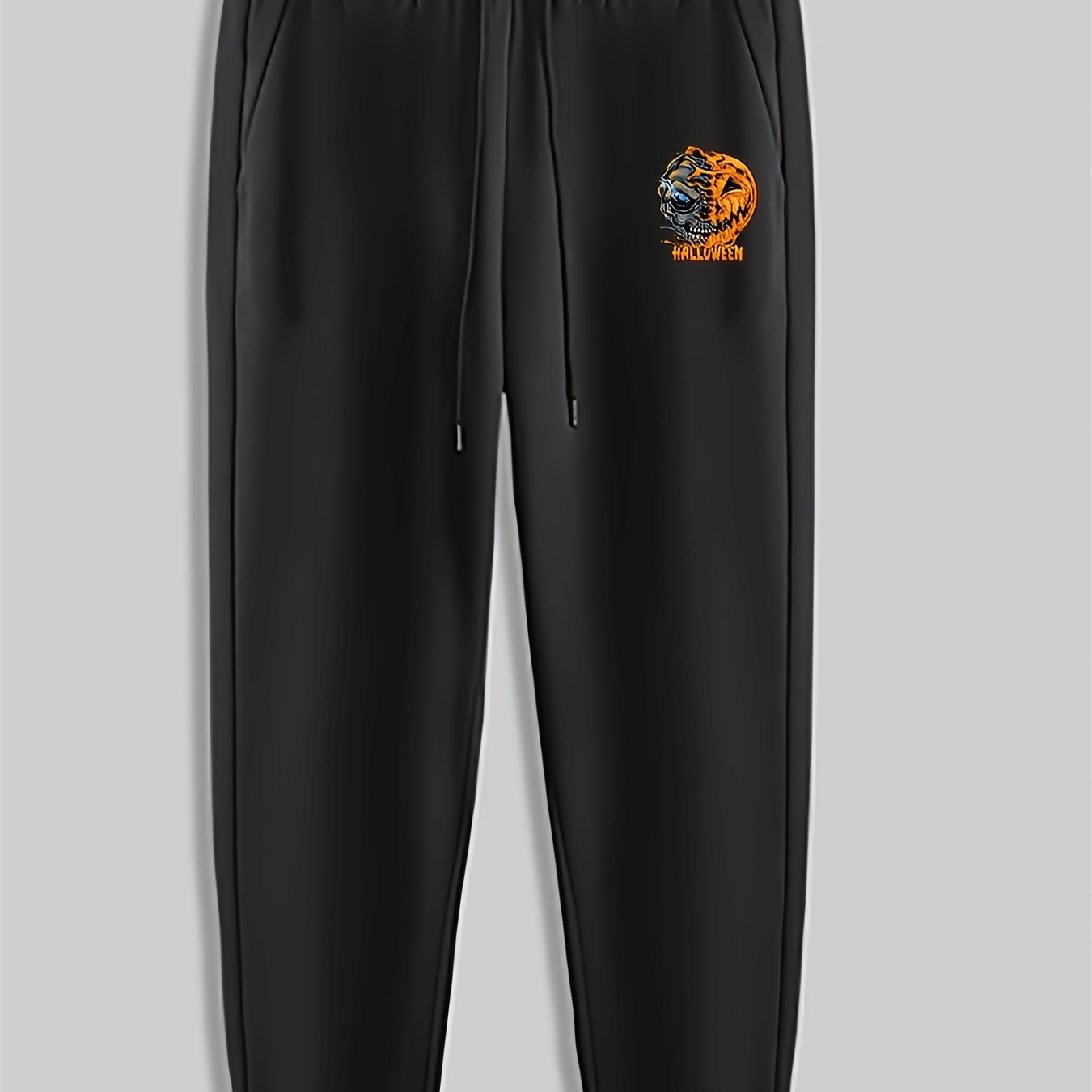 Skull Pattern Men's Drawstring Sweatpants Pocket Casual Comfy Jogger Pants