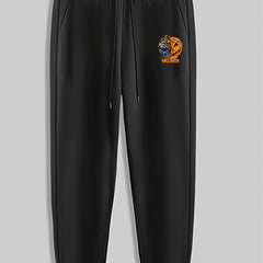 Skull Pattern Men's Drawstring Sweatpants Pocket Casual Comfy Jogger Pants