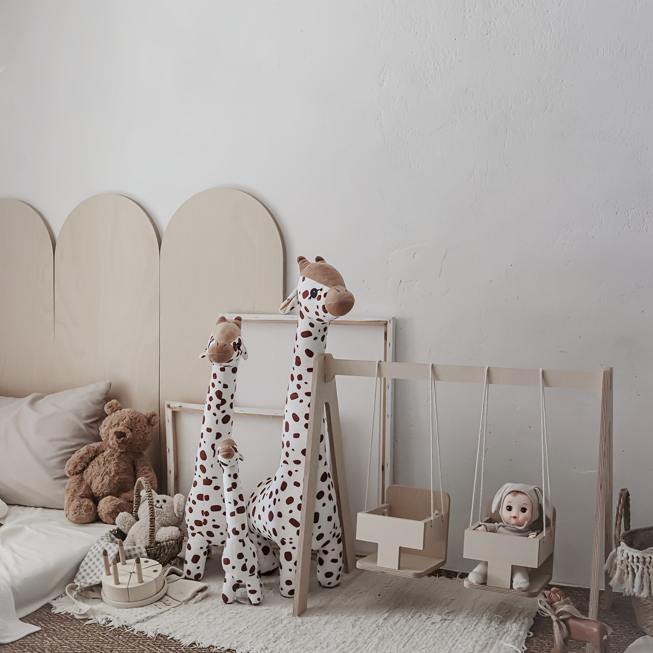 Big Giraffe Doll Long neck Deer Doll Animal Doll Baby Three dimensional Sleeping