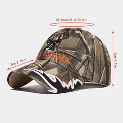 Deer Embroidery Camo Baseball Cap Outdoor Fishing Sunscreen Peaked Cap