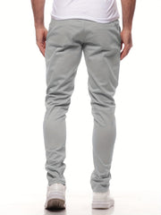 Men's Classic Regular Fit Casual Trousers Solid Pants