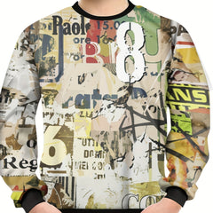 Street Style Pattern Sweatshirt For Kids Pullover Long Sleeve Top
