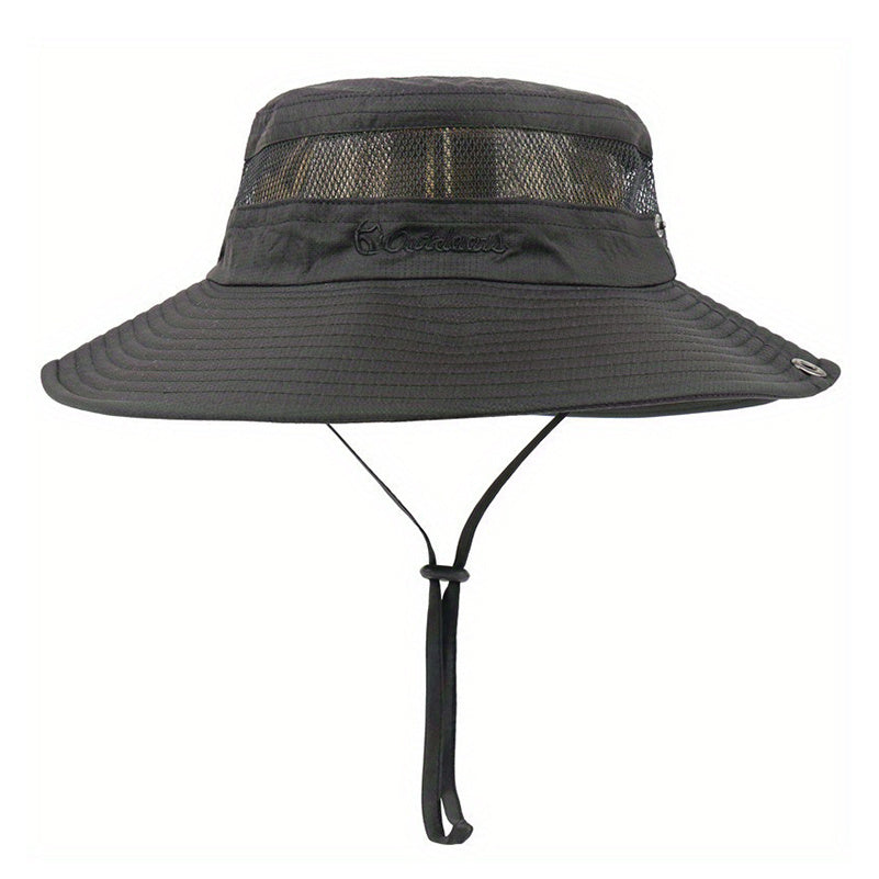 Men's Wide Brim Fishing Hat Summer Sun Hat Jungle Boonie Hat