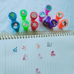 Halloween Christmas Stamps - 12 Patterns Creative Cartoon Student Reward Caps