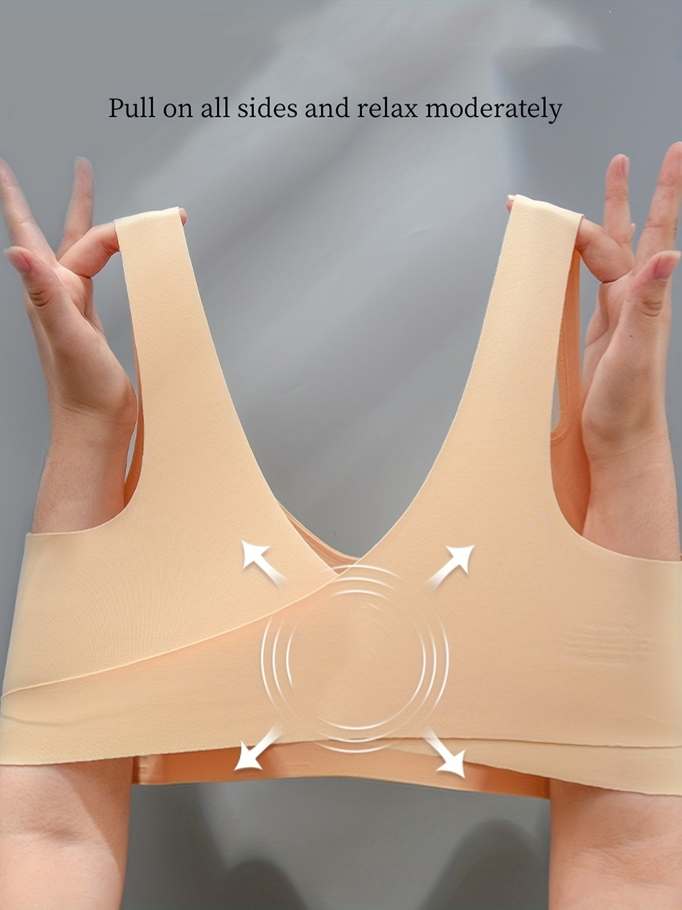 Solid Wireless Push Up Bra Comfy Front Buckle Lingerie