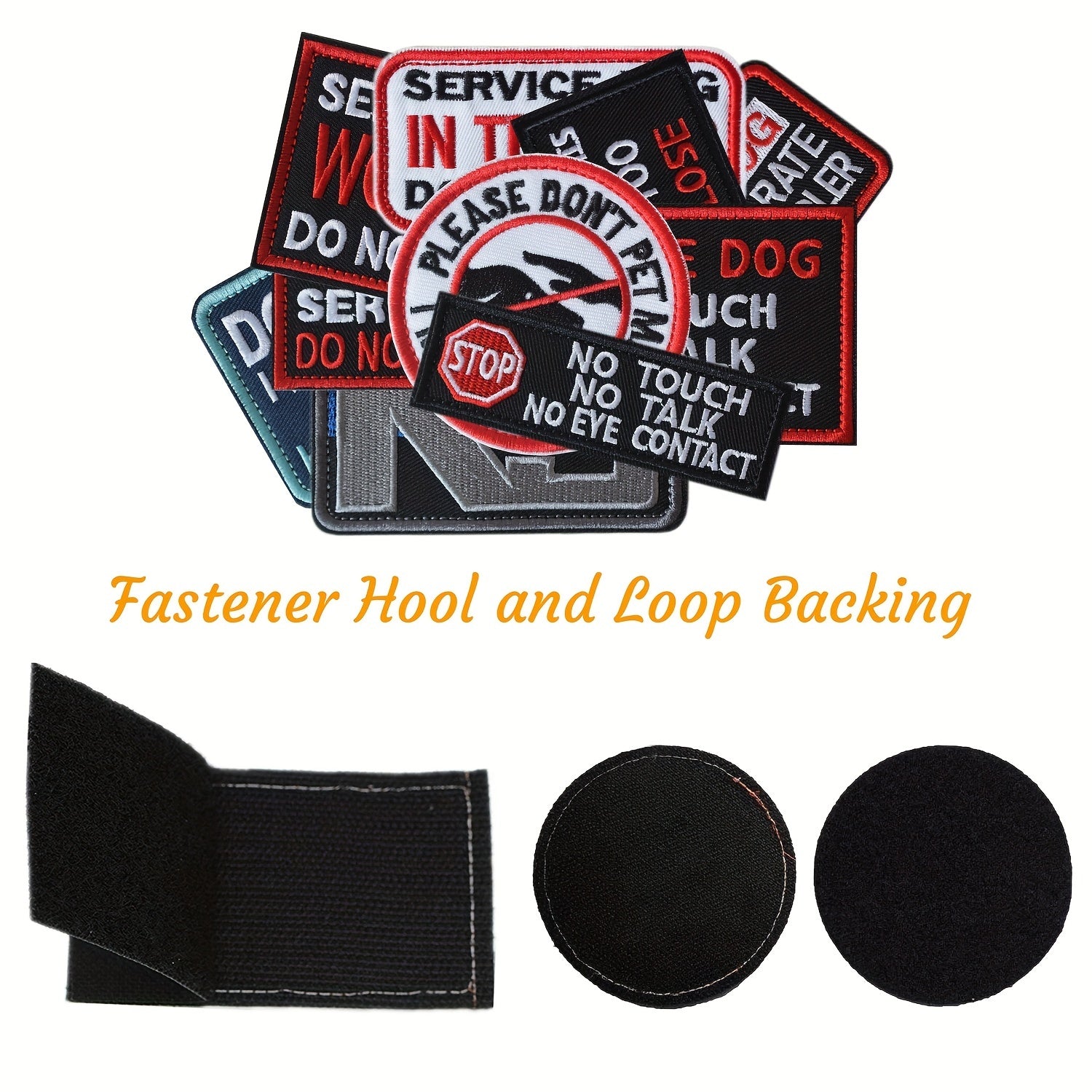 J CARP 10Pcs Service Dog Patches for Men Tactical Pet Training Fasten