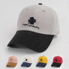 Lucky Clover Embroidery Baseball Cap Unisex Adjustable Sun Hat