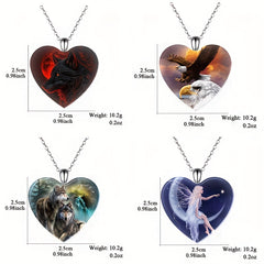 4pcs Heart Necklaces Set for Banquet, Thanksgiving, Christmas, Birthday