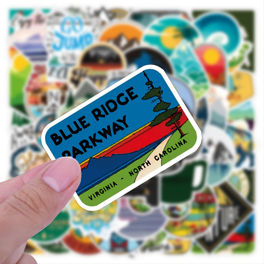 50pcs Outdoor Adventure Stickers Waterproof for Kids