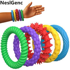 NeslGenc 5pcs Sensory Fidget Toys - Colorful Silicone Textured