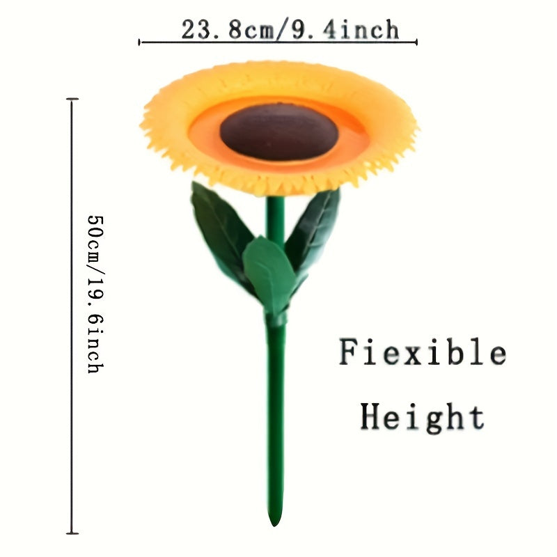 Outdoor Sunflower Bird Feeder Bath Bowl Garden Decoration