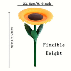 Outdoor Sunflower Bird Feeder Bath Bowl Garden Decoration