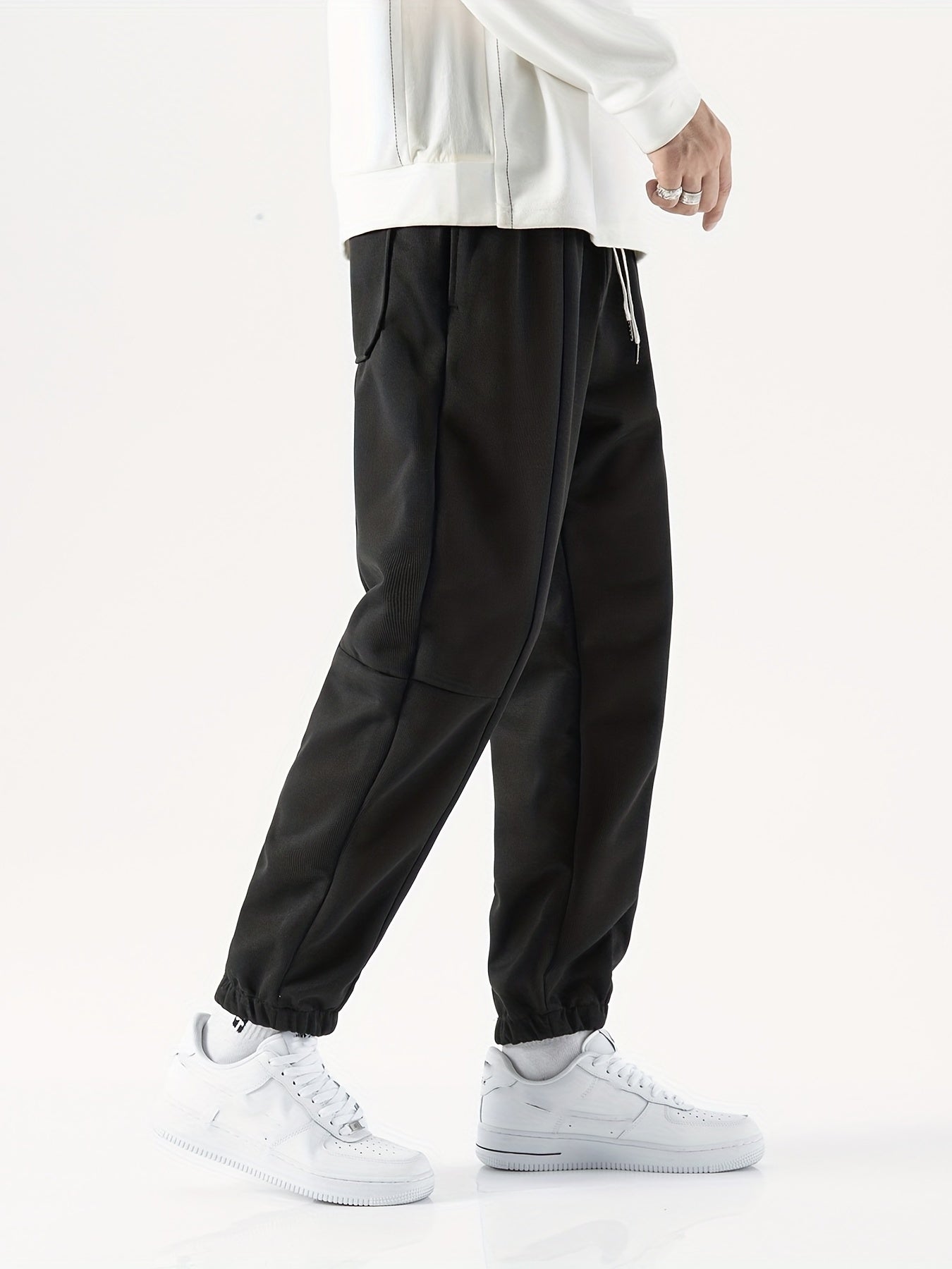 Men's Loose Fit Drawstring Joggers for Fitness Cycling
