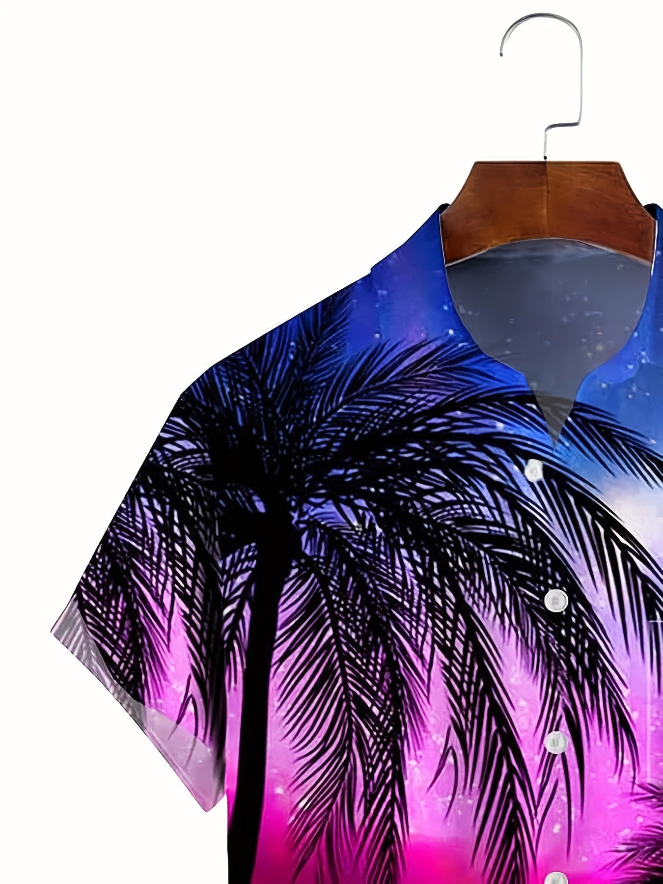 Sunset Beach Print Men's Hawaiian Shirt for Vacation