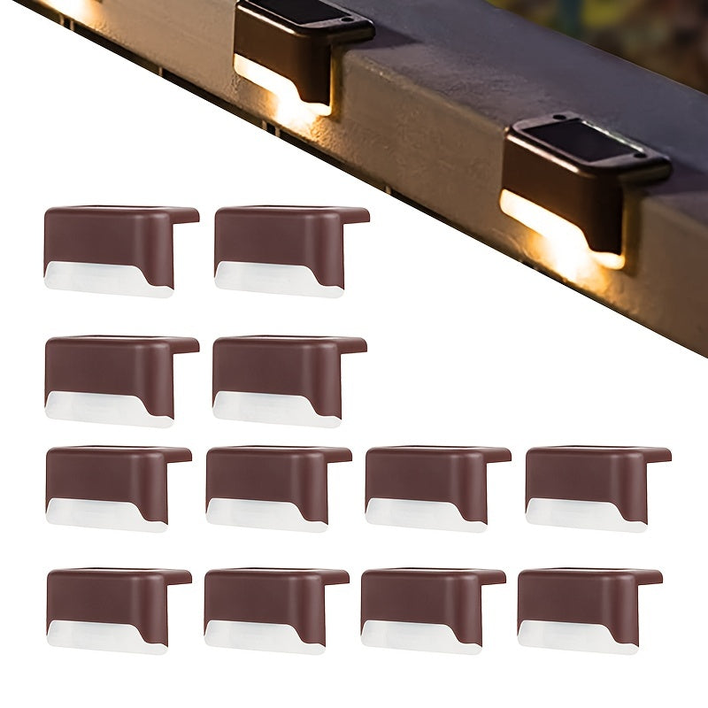 Solar Deck Lights Outdoor LED Waterproof Solar Fence Lights