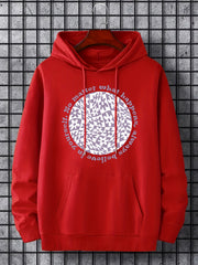 Men's Floral Graphic Hoodie Casual Stretch Hooded Sweatshirt