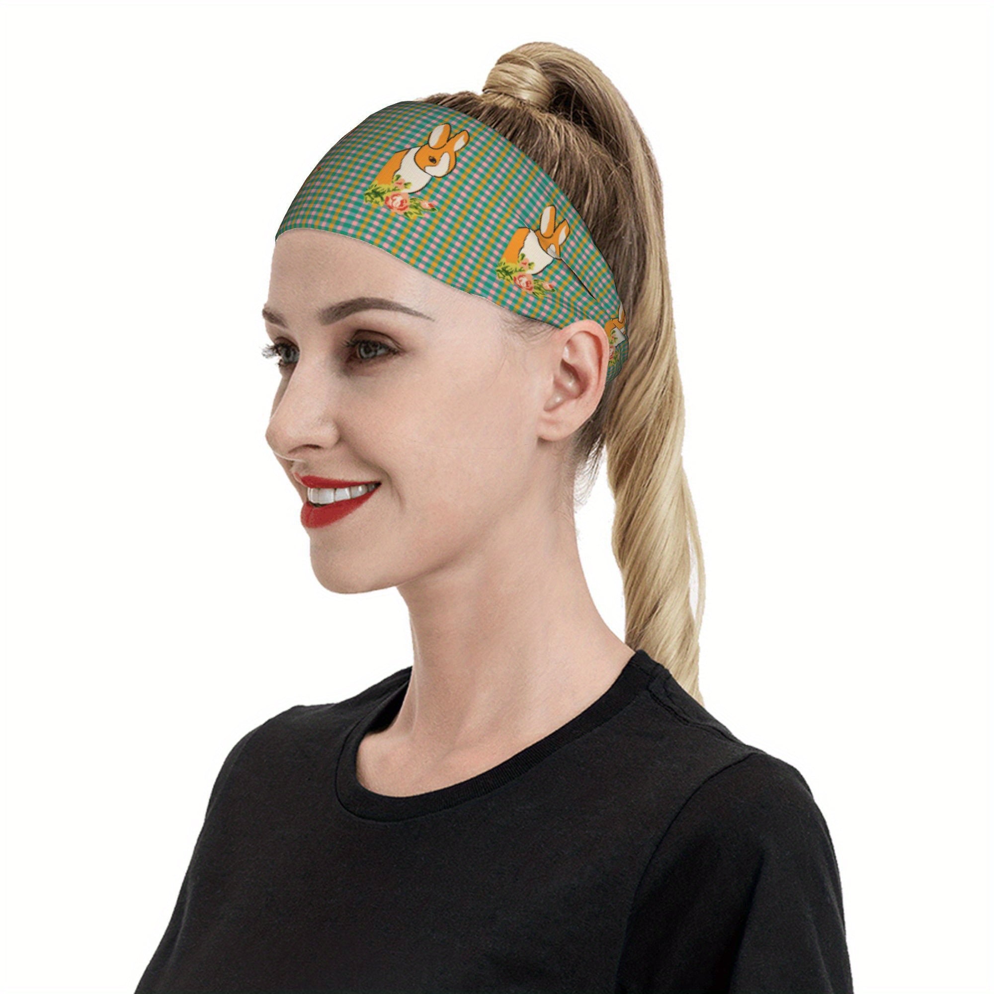 Check Plaid Headband for Sport/Casual Outfits