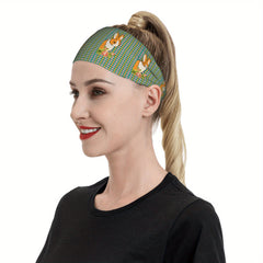 Check Plaid Headband for Sport/Casual Outfits