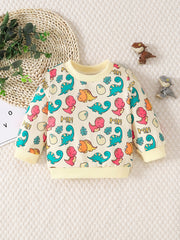 Toddler Boys Car Print Long Sleeve Sweatshirt