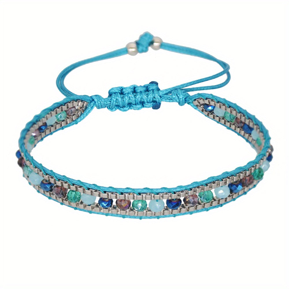 Boho Wrap Bracelet Glass Seed Beads Hand Woven Colorful Friendship Bracelet