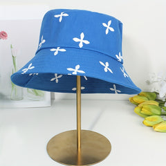 Floral Print Bucket Hat Wide Brim Sun Hat for Women