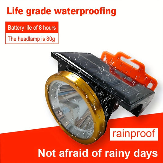 2000mAh 80W Solar Assisted Headlights Camping Lights