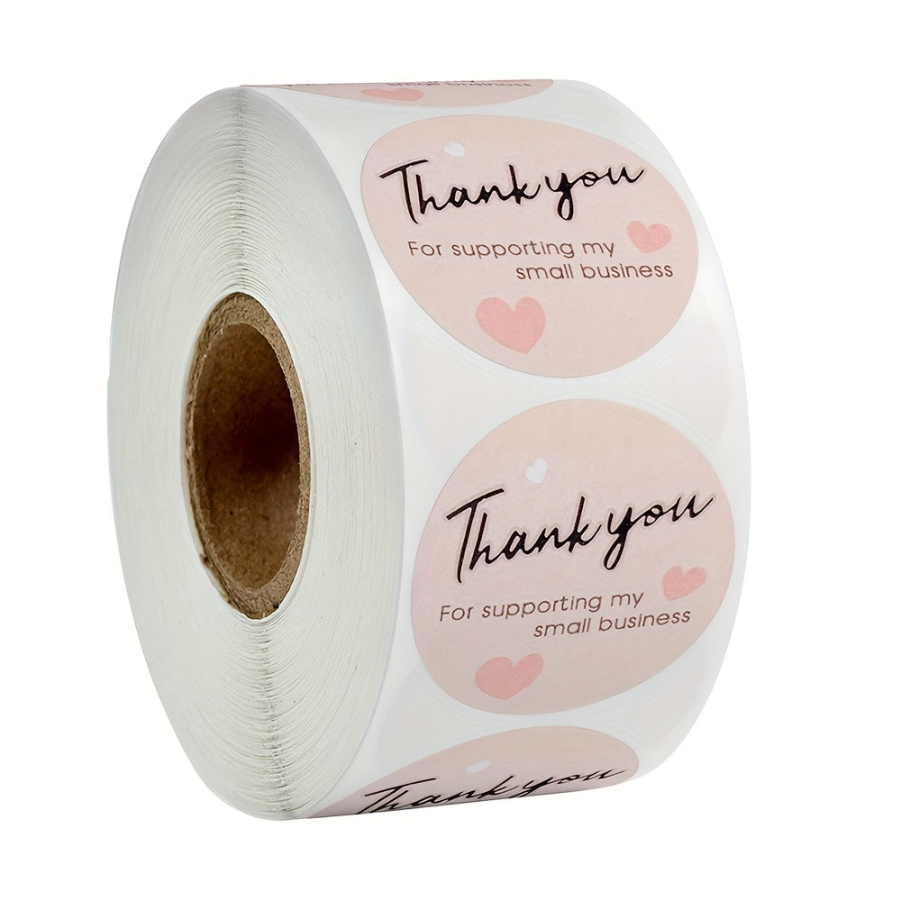 500pcs Thank You Small Business Sticker Round Holiday Gift Wrapping