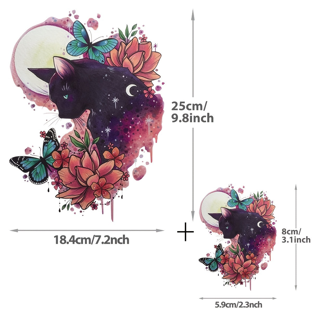 Cat Moon Ironing Sticker DIY Heat Transfer Patches For Clothes