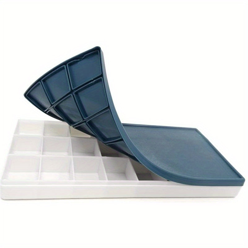 24 Frames Plastic Paint Holder Palette with Rubber Lid for Artists