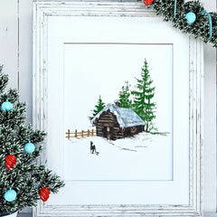 Christmas Snow House Background Clear Stamps For Card Making Decoration DIY Scra