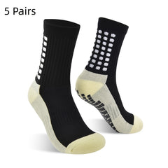Men's Mid Crew Sport Socks Non Slip Shock Absorption Athletic Socks