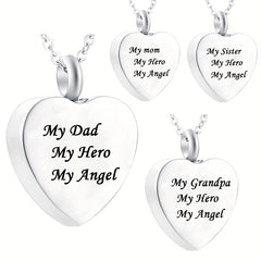 Dad My Hero My Angel Cremation Necklace