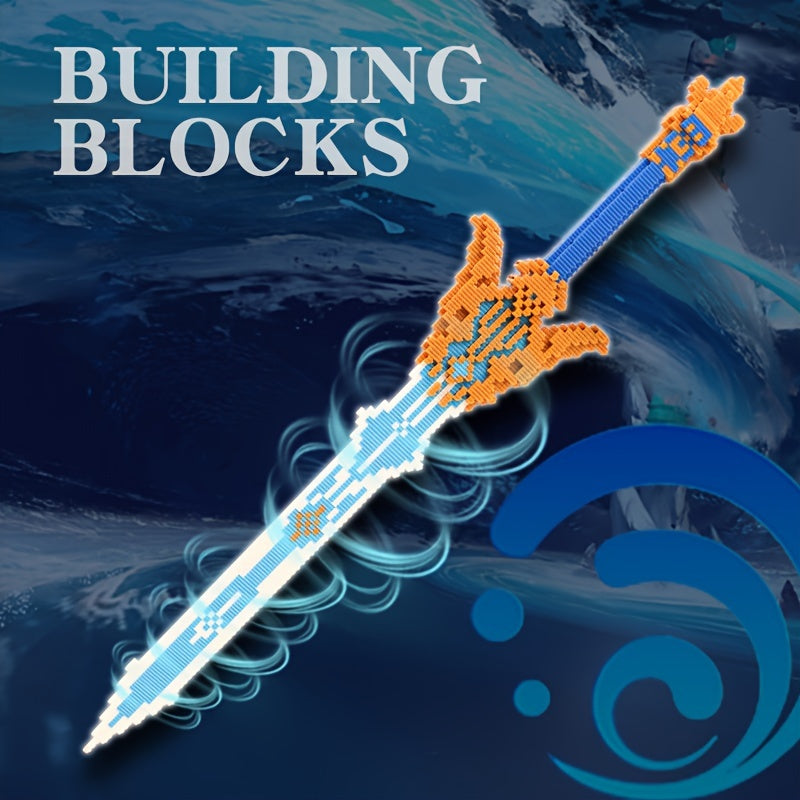 Long Building Block Sword Home Decorations