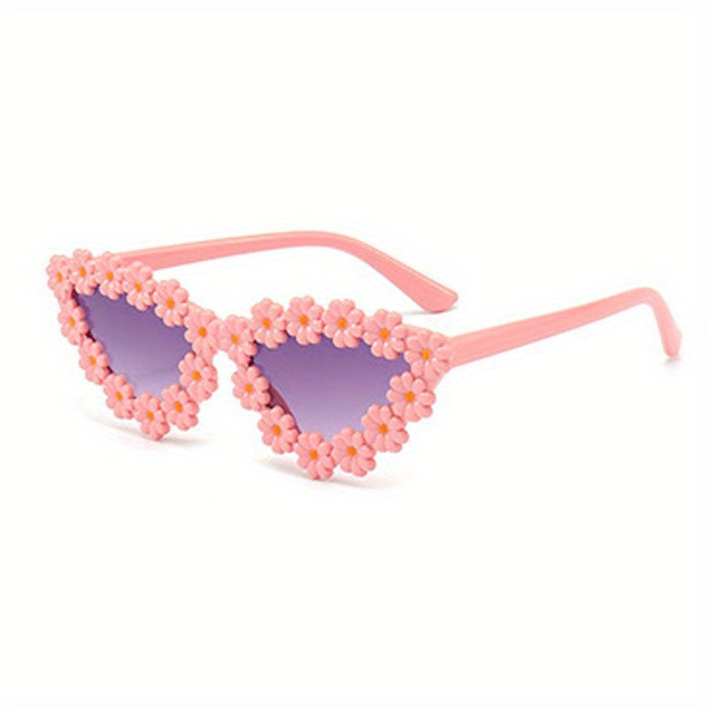 Y2K Flower Frame Sunglasses UV Protection for Girls