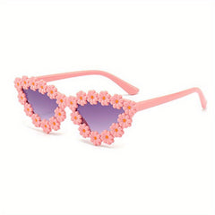 Y2K Flower Frame Sunglasses UV Protection for Girls