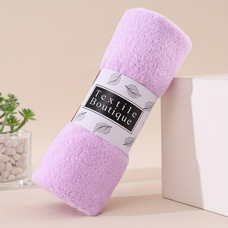 5pcs Coral Velvet Towels for Outdoor, Water Absorbent & Non-shedding