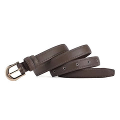 Men's Buckle Belts Car Suture Slim Belt for Trousers Jeans