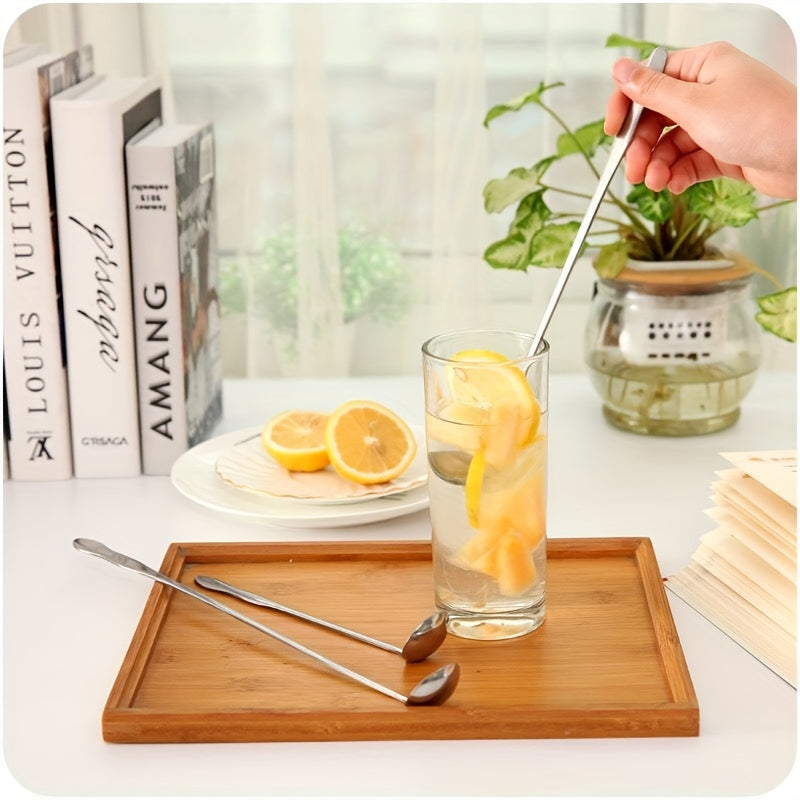 Stainless Steel Long Handle Spoon for Measuring Honey Milk Tea Powder