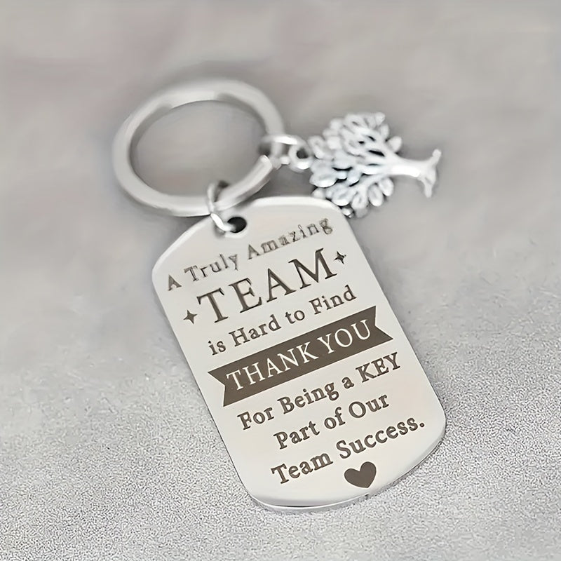 Personalized Stainless Steel Keychain Gift for Teammates